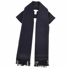 Dior Christian Jacket Bolero Short Scarf Stole Fringe Logo S Used MOLO-0