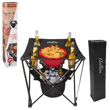 All-in-One Tailgating Table - Portable Folding Camping Table with Insulated C...