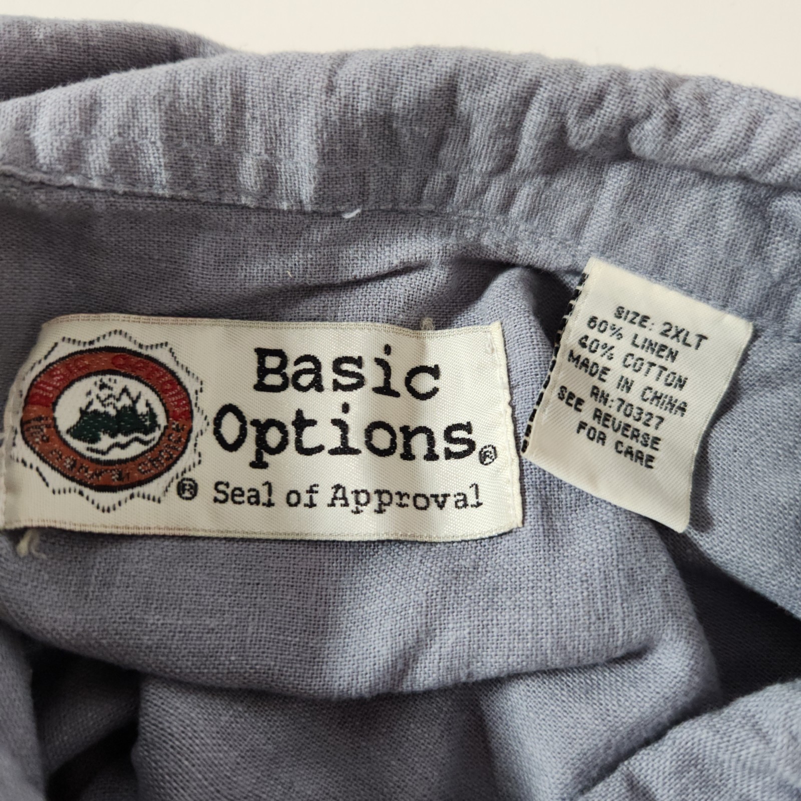 VTG Basic Options Mens Linen Blend Button Shirt 2… - image 3