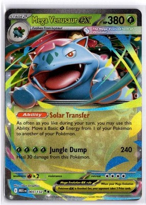 Mega Venusaur ex  003/132 - Mega Evolutions - Pokemon TCG - Double Rare