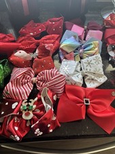 Lot Of Girls Hair Bows Assorted Holiday Bows, Jojo Siwa Bows All Clips