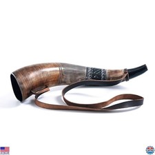 Norse Tradesman 18" Viking War Horn Battle Trumpet Authentic Premium Ox Horn