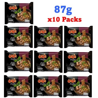 10 X packs Instant Noodles Spicy Boat sauce flavorur 87 g