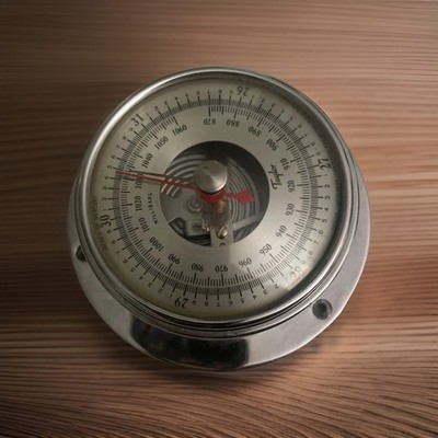 Vintage Taylor Chrome-plated Aneroid Barometer Maritime 2p-700