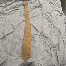 Vintage Brooks Brothers Makers Silk Tie Gold Tan Made In USA Classic Preppy