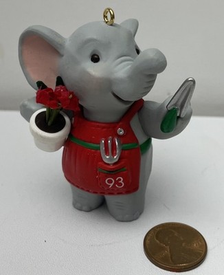Hallmark Keepsake 1993 Big On Gardening Elephant Decked Out In Garden Clothes...