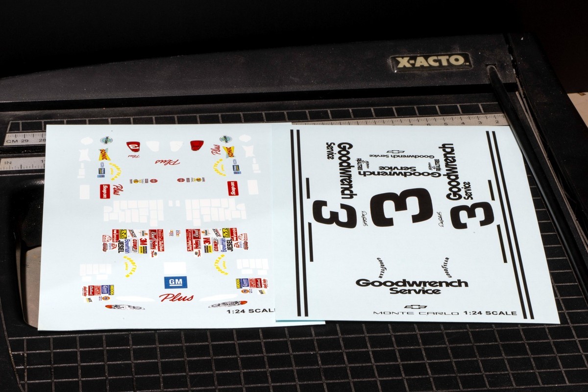 2001 #3 - 1:24 Scale Tribute Car Design - Dale #3 Decals - Daytona
