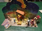 Vintage PLAYMOBIL 9 Figures Nativity Set W/buildings & Accessories