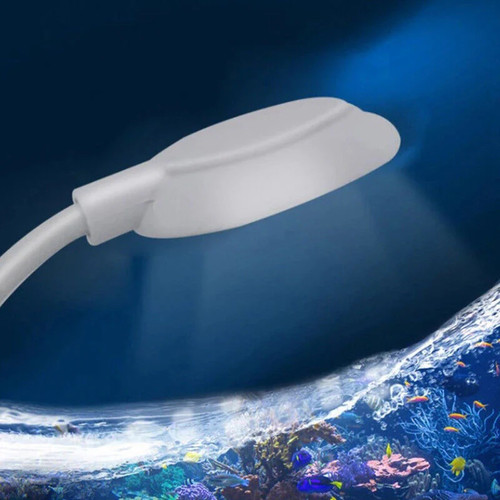 USB 5w LED AQUARIUM CLIP ON LED LIGHT UNIT BLUE & WHITE LED FISH TANK MINI LIGHT - Picture 5 of 12