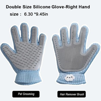 2-in-1 Pet Grooming Glove   Double-Sided Deshedding & Massage Brush for Cats/Dog