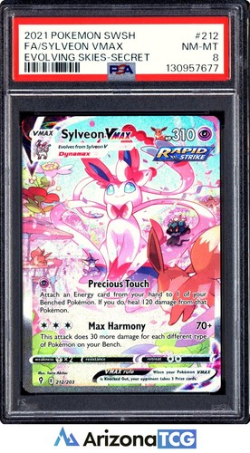 Sylveon VMAX graded PSA 8 for sale on eBay