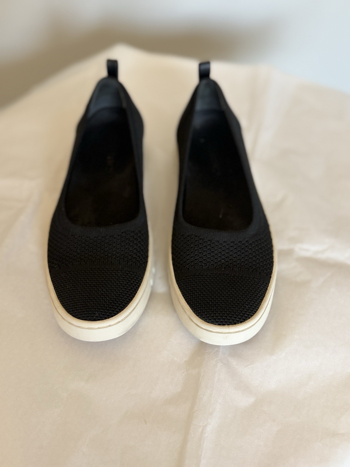 Vionic Uptown Skimmer Knit Slip-On Women Slip On Size 5 Black w/ white sole