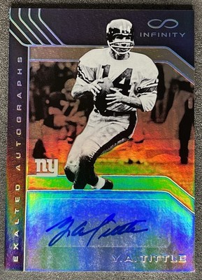 YA Tittle 2016 Panini Infinity Exalted BOOKEND Auto 8/8 HOF NY Giants
