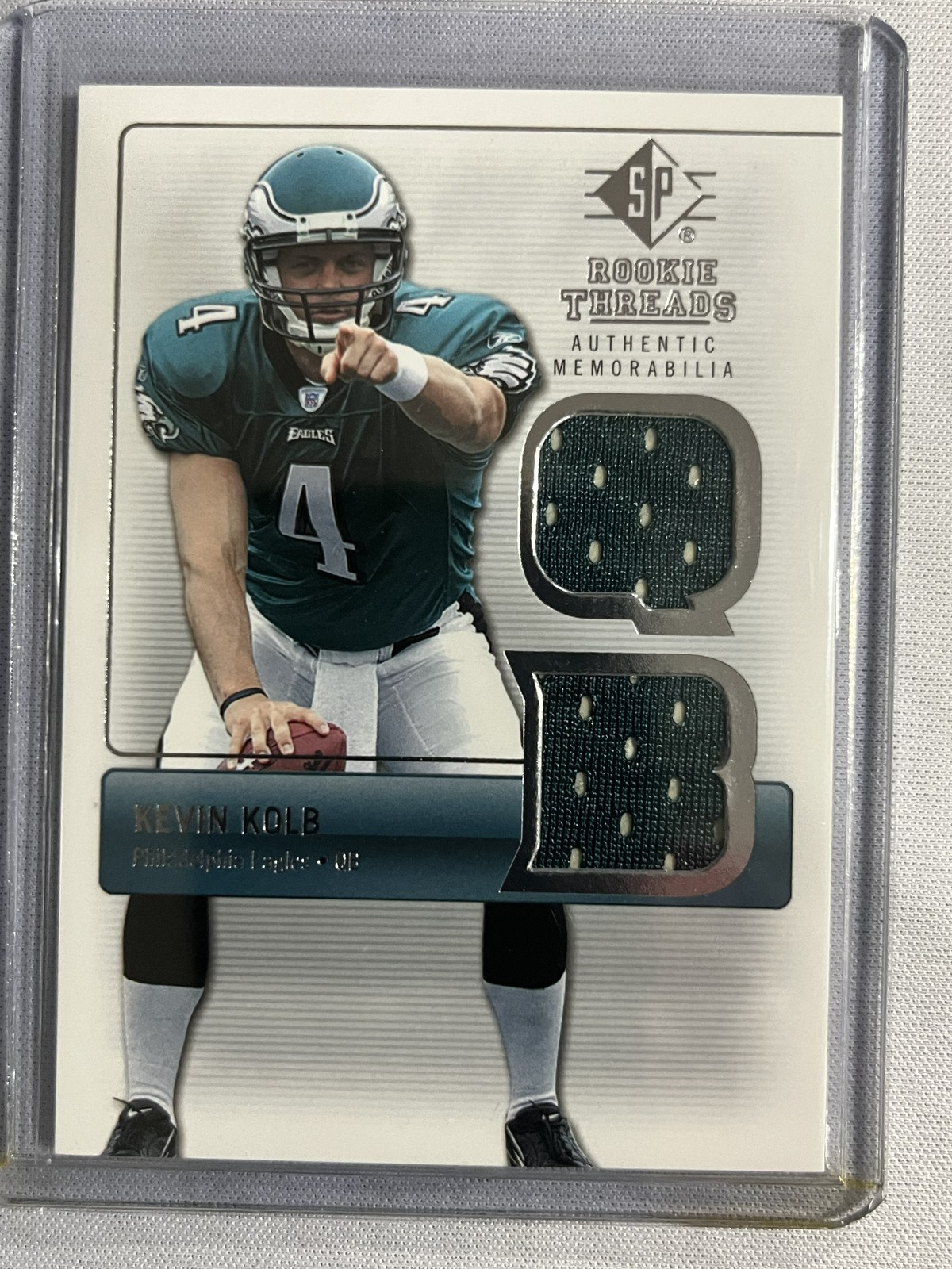 Kevin Kolb SP Rookie Threads Rookie Threads #RTKK Silver