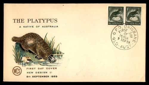 Mayfairstamps Australia FDC 1959 Platypus First Day Cover aax_67015