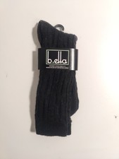 b.ella - Woman's socks -black- Cashmere blend - Made in USA **M6**