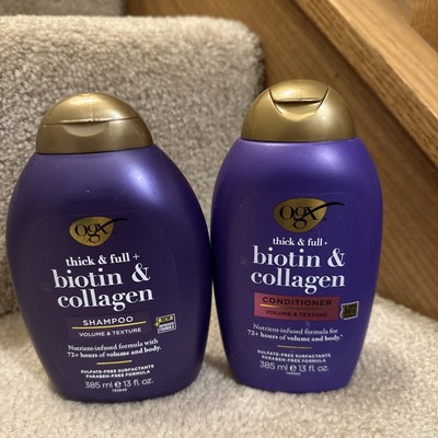 OGX Thick & Full + Biotin & Collagen Volumizing Shampoo & conditioner 13 fl. oz