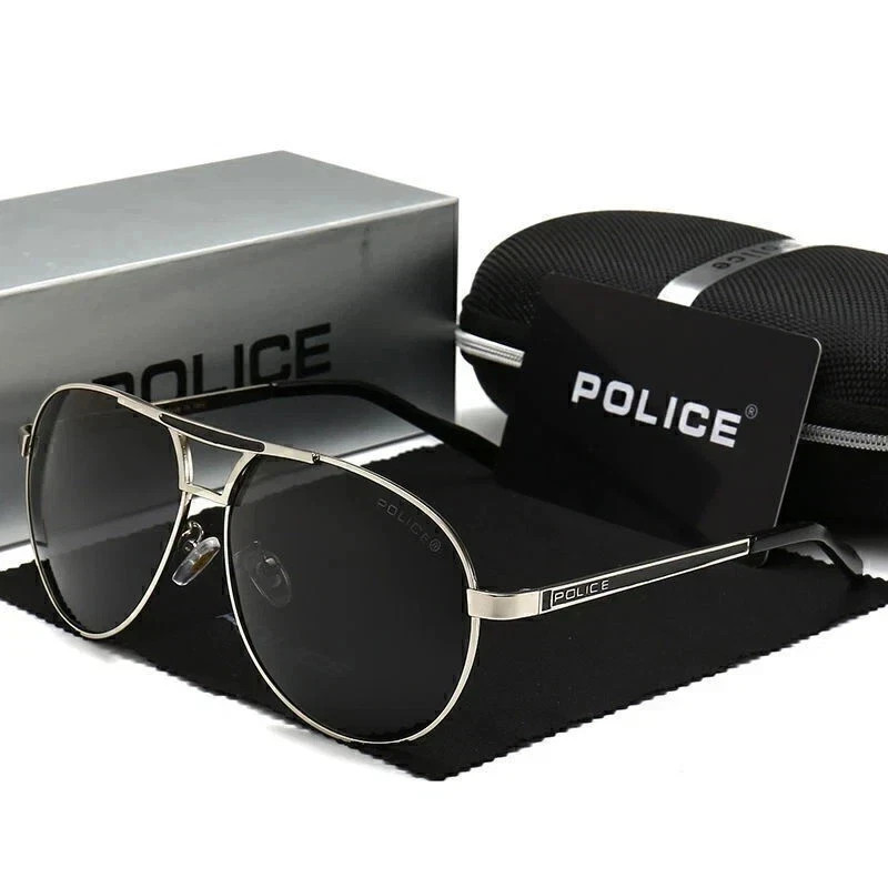 2023 Men's HD Polarized Sunglasses With Case Classic Driving Police Glasses UK E