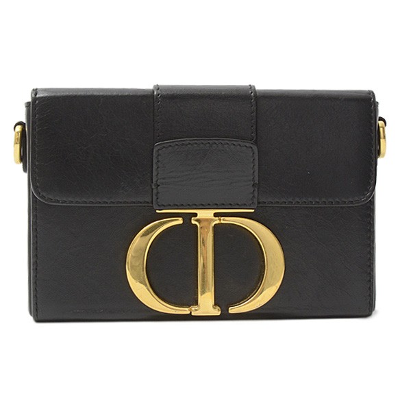 Christian Dior Montaigne 30 Black Calfskin Box Bag 073
