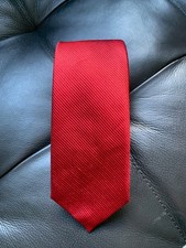 Bruno Piattelli Silk Tie Necktie Red w/Striped Texture 2.75"x59.5" Hand made