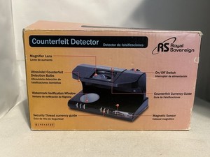 ROYAL SOVEREIGN RCD-3 PLUS COUNTERFEIT DETECTOR WORKING BLUE LIGHT