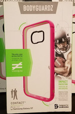 Funda de contacto transparente/rosa BodyGuardz OEM para teléfono celular Samsung Galaxy S7 nueva en caja