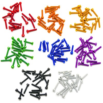 20pcs M3x16mm Socket Head Cap Screws 6063 Aluminum Hex Socket (Anodized Colors)