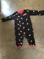 Nike Footie Pajamas size 3 months, Black with Sneaker Print