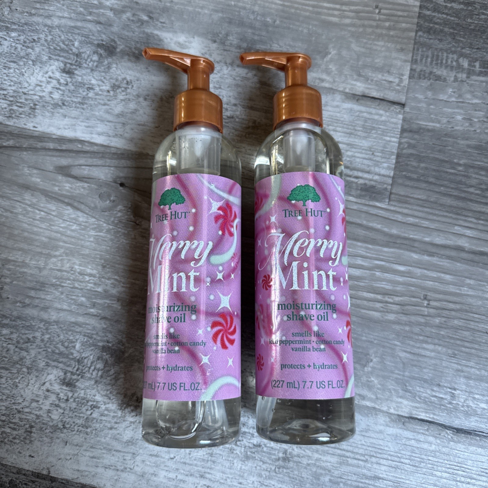 Tree Hut Merry Mint Moisturizing Shave Oil  ~ 7.7 fl. oz. 227ml  (NEW)  LOT OF 2