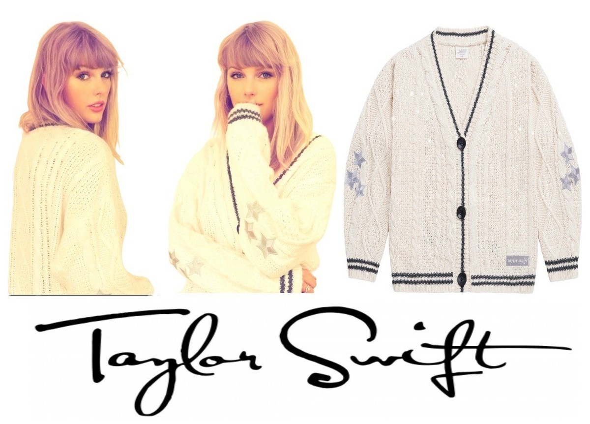 New In Hand Taylor Swift 2025 White Folklore Cardigan Sweater