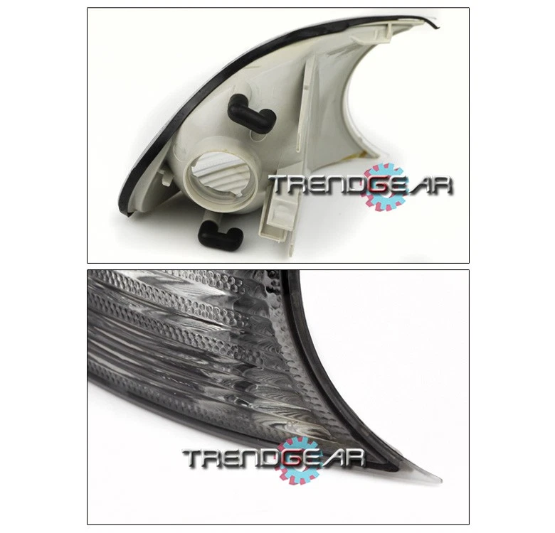 1999 2000 2001 BMW E46 3 SERIES 2DR FRONT CORNER SIGNAL LIGHTS SMOKE 323IS 328CI - Image 2 of 2