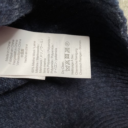 J.Crew Rugged Merino Quarter Zip Sweater Herren Large Navy Blau Top Strick - Bild 5 von 7