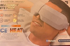 Sharper Image RealTouch Eye Mask Massager Hot & Cold Bluetooth New Open Box