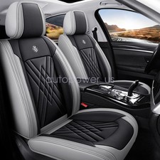 For Toyota Leather Car 5-seat Cover Front Rear Protector Cushion Black Gray