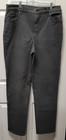 Gloria Vanderbilt Sz 14 Straight Leg 5-Pocket Charcoal Gray Denim Jeans/EUC — photo 1