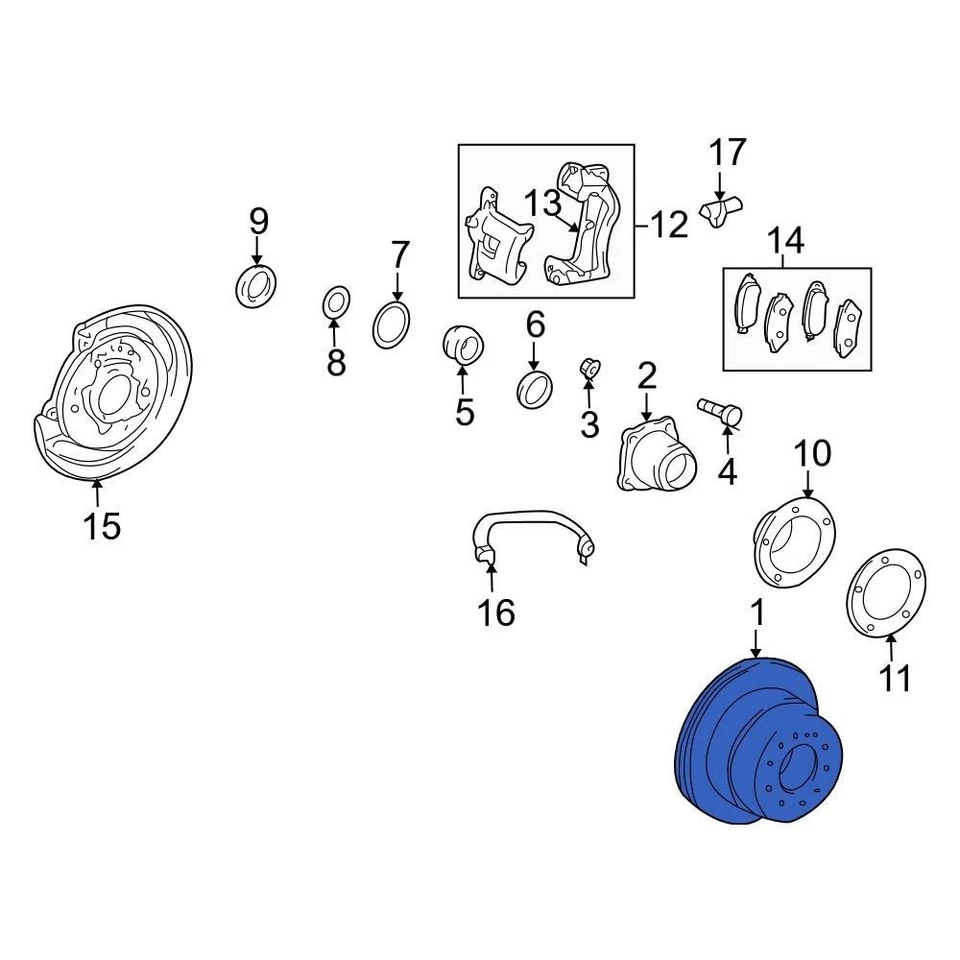 For Toyota Land Cruiser 2008-2021 Toyota 4243160290 Rear Disc Brake Rotor Foto 2 de 2