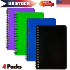 Spiral Notebook 4Pack Pocket Notebook 4.2"X 6.1" Pocket Notepad Small Notebook