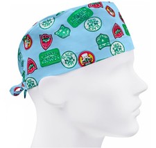 Scrub caps for men, scrub hats, surgical hat, nurse cap, labels sky blue