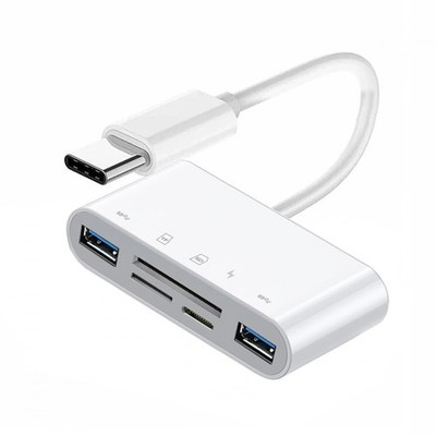 CY USB 2.0 Type C USB-C to TF Micro SD SDXC Dual USB3.0 Female Card Reader...