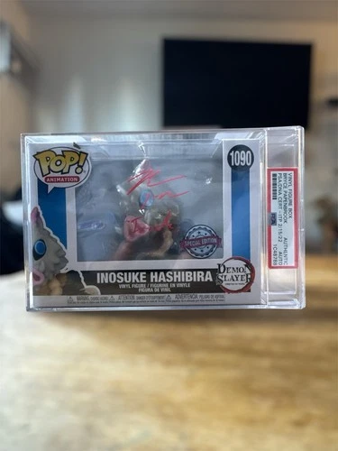 Funko Pop! Demon Slayer Inosuke Hashibira #1090 SE Signed Bryce Papenbrook PSA