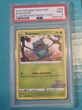 Pokemon Bulbasaur Promo SWSH 303 Illustration Contest 2022 PSA 9 Mint LOW POP on eBay