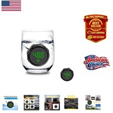 Compact Battery Voltage Tester - Waterproof LED Gauge for Marine, Cars, and More