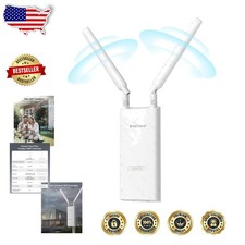 AC1200 Outdoor WiFi Extender, 867Mbps, 656ft Range, PoE Powered