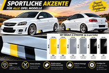 Set Of 6 Performance Stripes Car Decal Sticker Film For All Opel Models