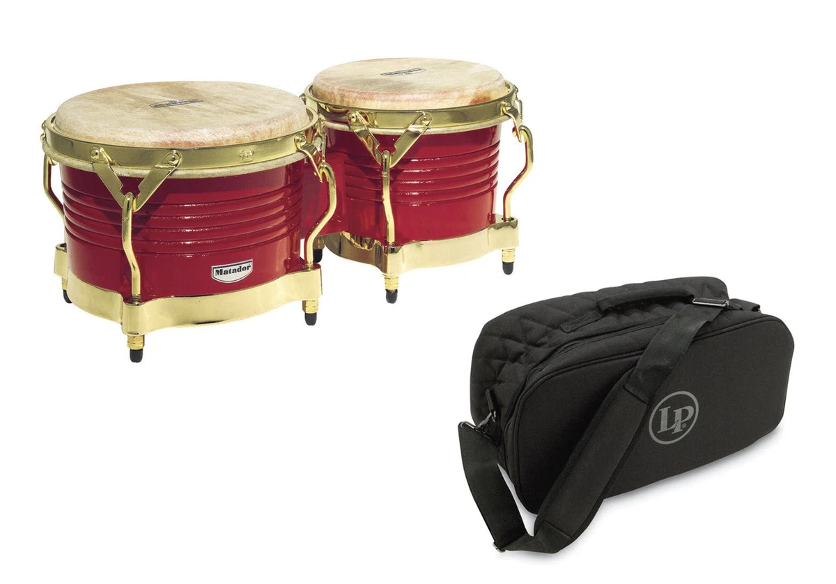 LP Matador Wood Bongo Drums - Blaze RedLP Deluxe Padded Bongo Bag