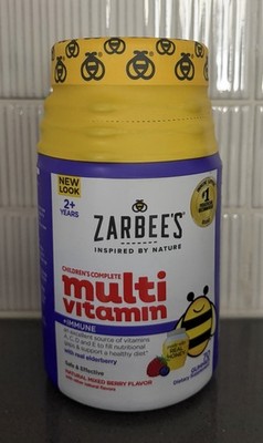 Zarbee's Children's Kid's Complete Multivitamin + Immune Gummy 70 Ct Mixed Berry