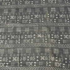 Black Mudcloth Textile Mali 62x44 Inch Black Mudcloth Textile Mali 62x44 Inch