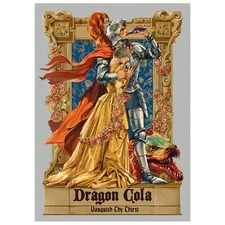 Dragon Cola #1 – 50's Vintage Style – MTG Size – 100 Textured Matte Card Sleeves