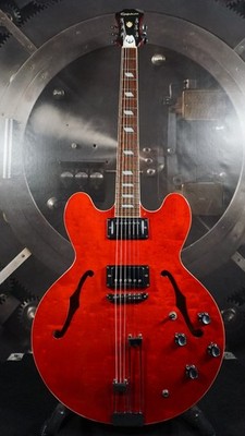 1995 Epiphone Riviera Cherry Peerless Korea Semi-Hollow Guitar w/ Hard Case