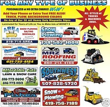 2 Custom Magnetic Snow Plow Truck Signs For Any Type Of Business